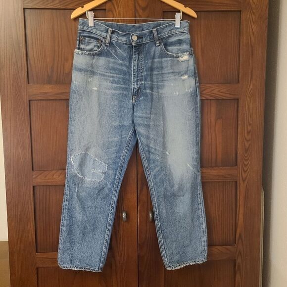Moussy Vintage Marshall Skinny Boyfriend Jeans Blu 110 *modified* - Picture 2 of 12
